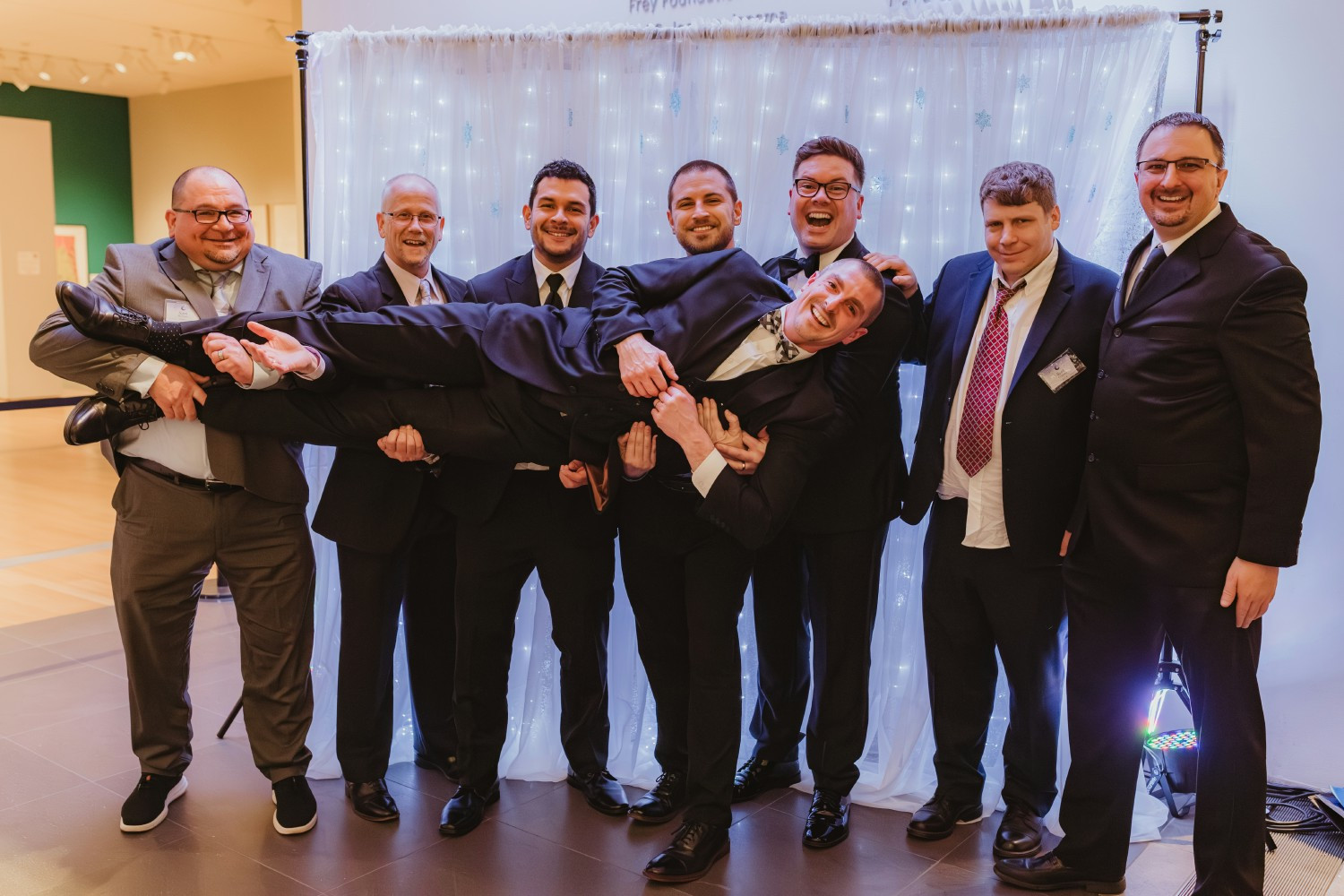 Annual Company Gala - Dev Team carrying our RecogNation President 