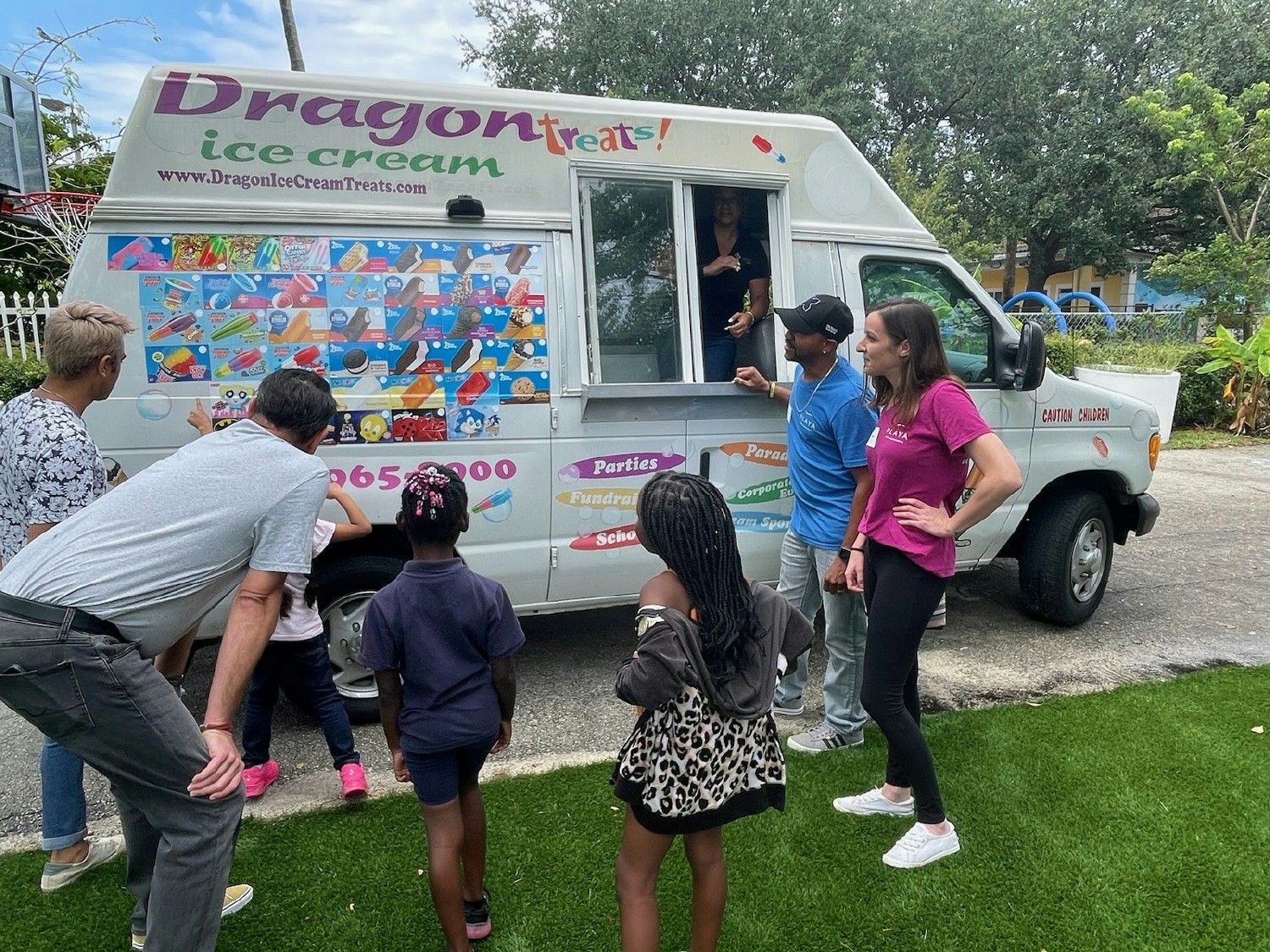 Choosing Ice Cream during our visit to kids in Distress.