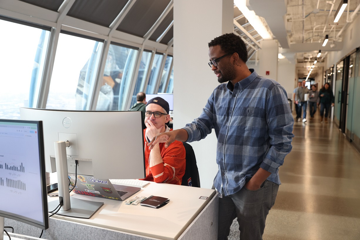 Team member collaborating