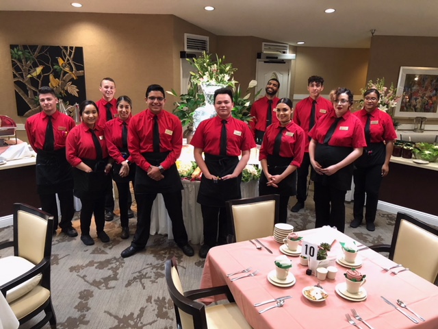 Village Servers in our Beautiful Sky View Dining Room