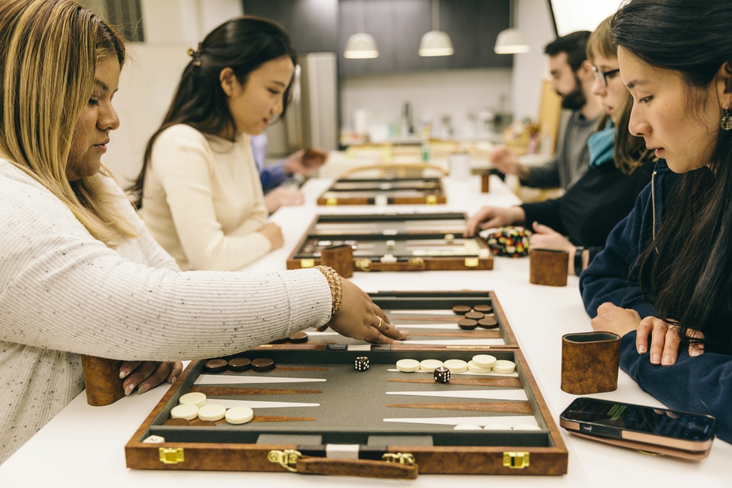 Backgammon tournament at the NYC Office