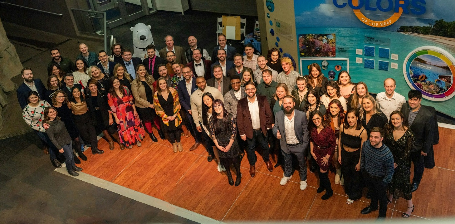 Our team at the company holiday party
