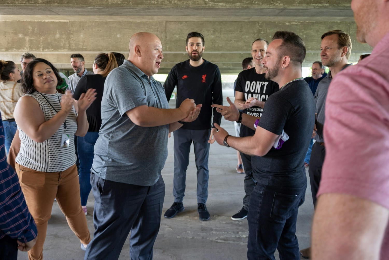 Rock! Paper! Scissors! GO! Teams duke it out in the annual rock, paper, scissors tournament 