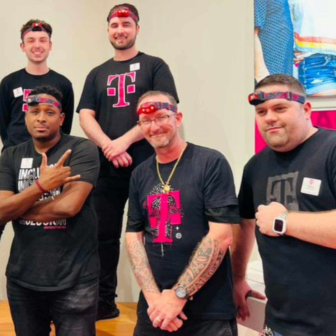 Our wonderful Brandon, FL team getting ready for T-Mobile Tuesday.