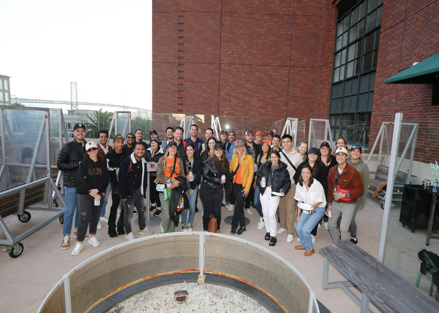 The San Francisco team celebrated the end of summer at a Giant's game. 