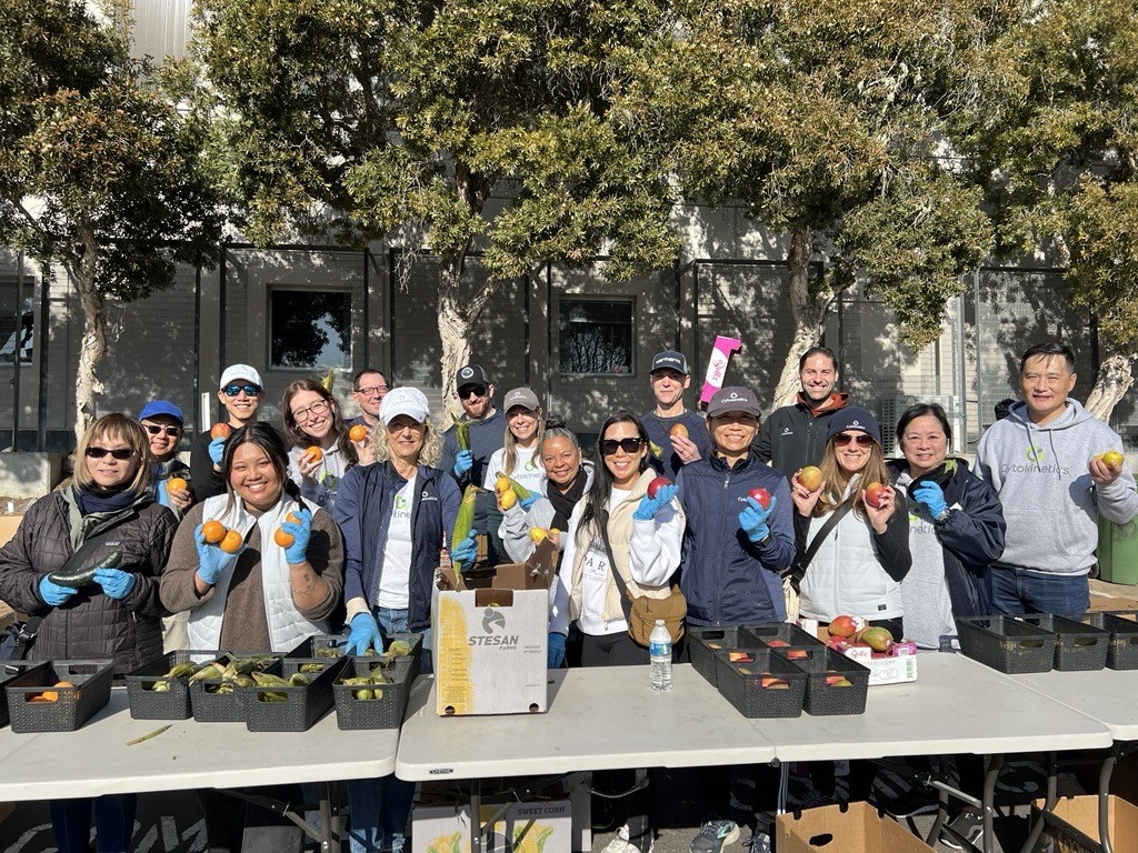 Cytokinetics employees volunteering at the Daly City Food Bank