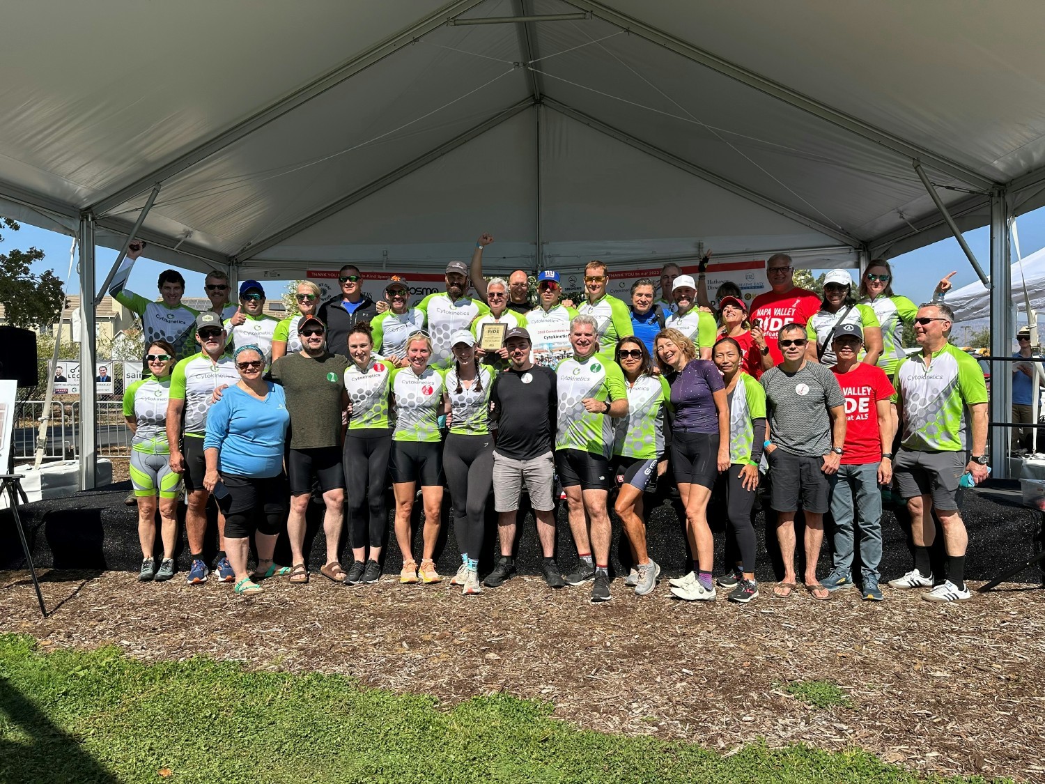 Cytokinetics employees at the Napa Valley Ride to Defeat ALS