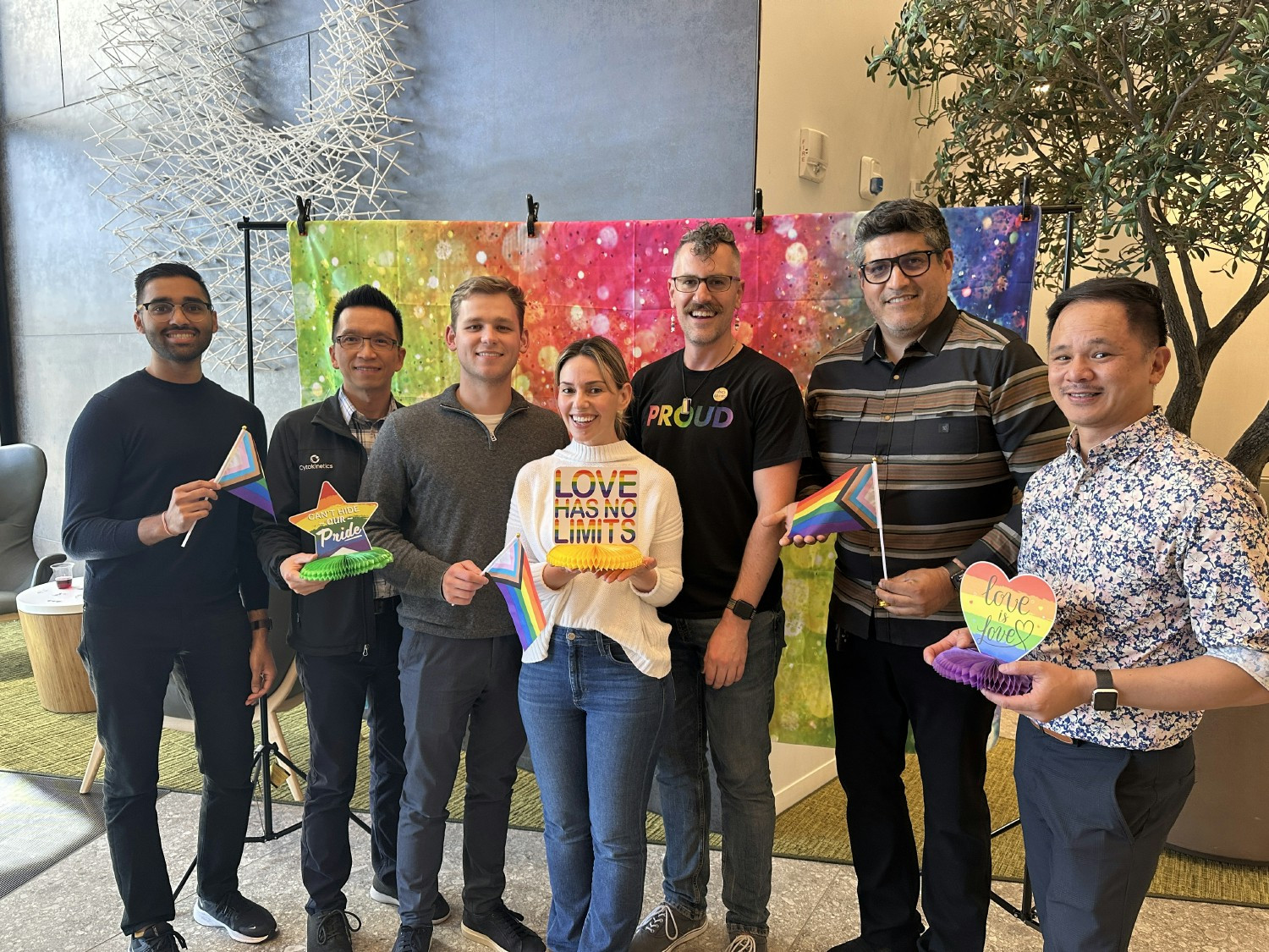 Cytokinetics employees celebrating Pride Month