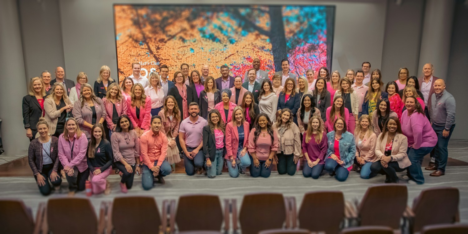 Wearing pink in support of International Women’s Day at RealPage
