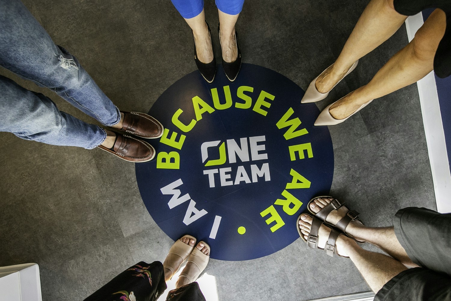 Company motto: I am because we are. One team. 