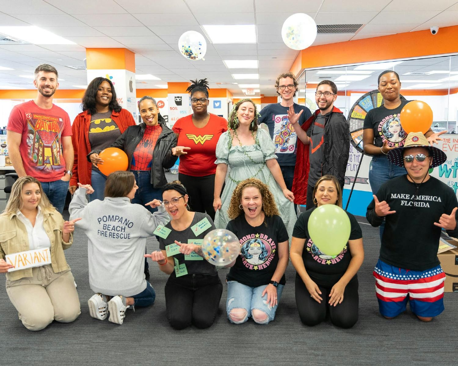 Digital Resource team members dress up on a monthly reunion day themed 