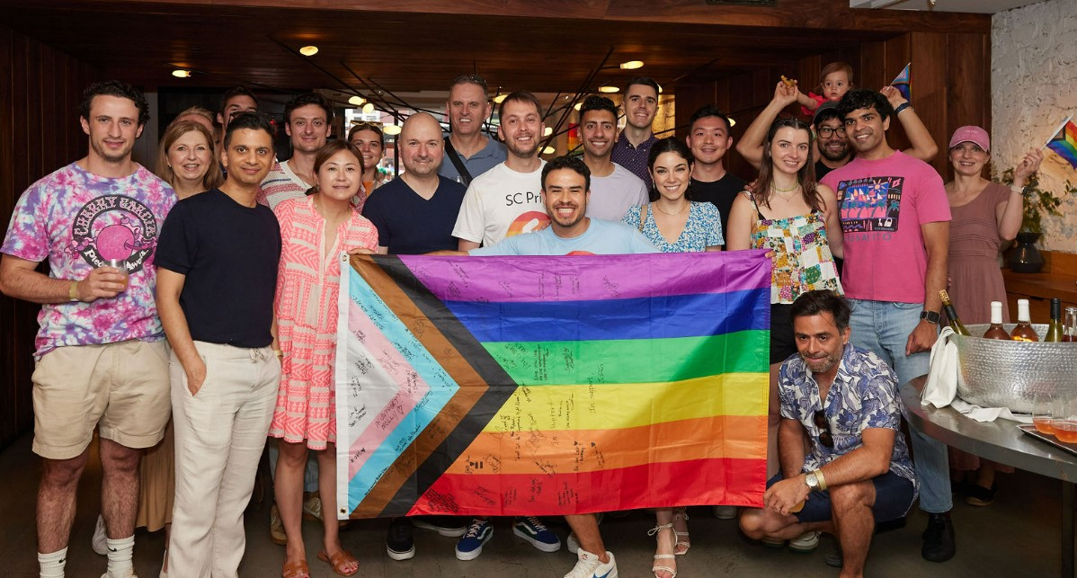The bank’s D&I PRIDE employee resource group at the 2024 NYC Pride parade.