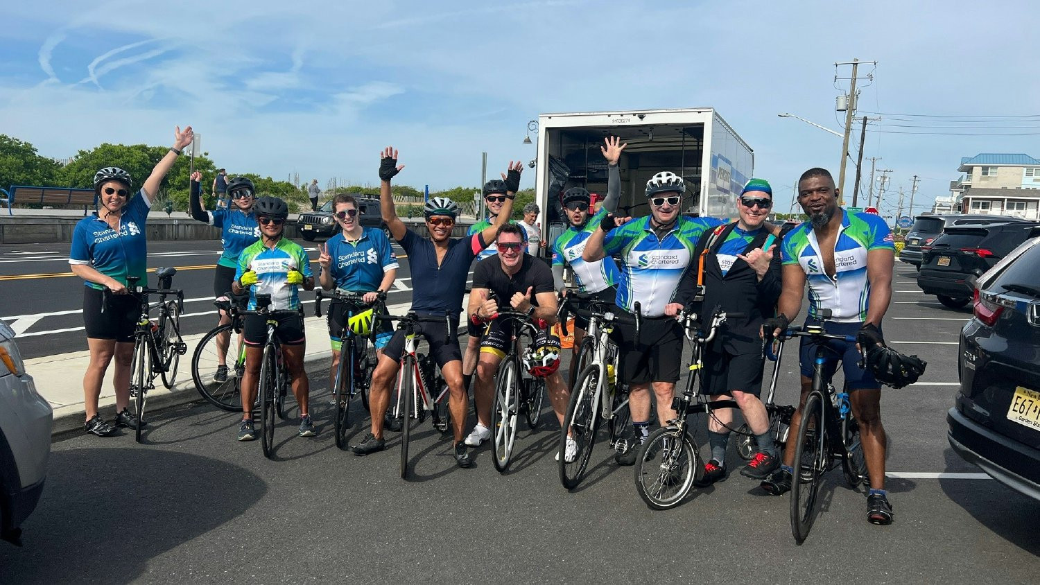 Standard Chartered staff cycle from Cape May to NYC to raise funds for Futuremakers