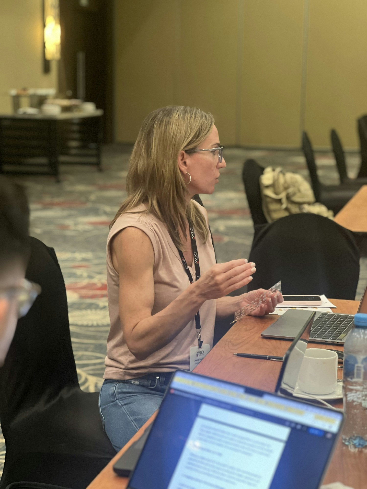 Jenny during working sessions at AVIO offsite in Cancun