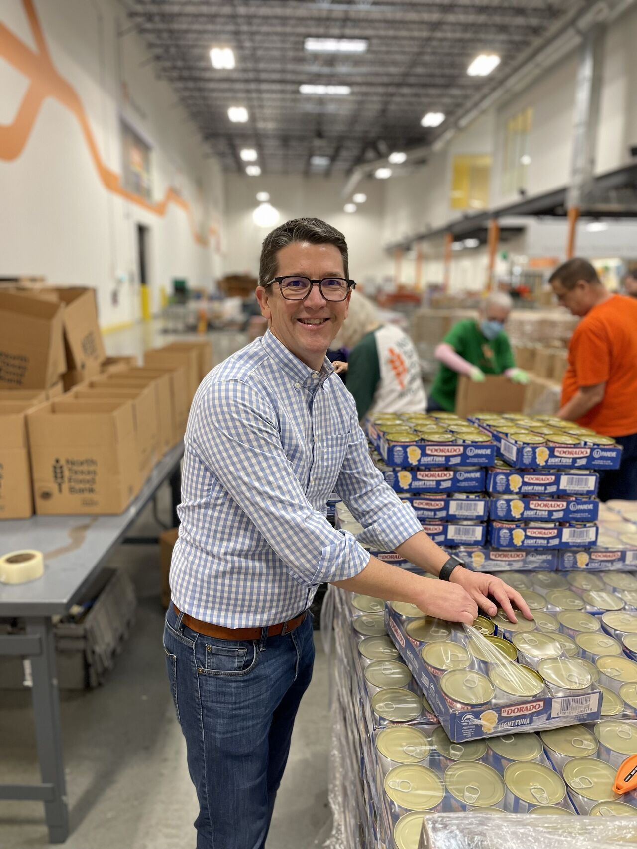 North Texas Food Bank volunteering with AVIO