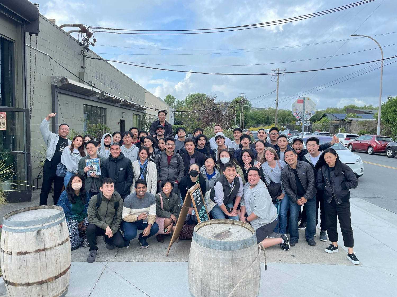 Blind employees from the U.S., Canada and Korea at a company off-site event in the San Francisco Bay Area in 2022.