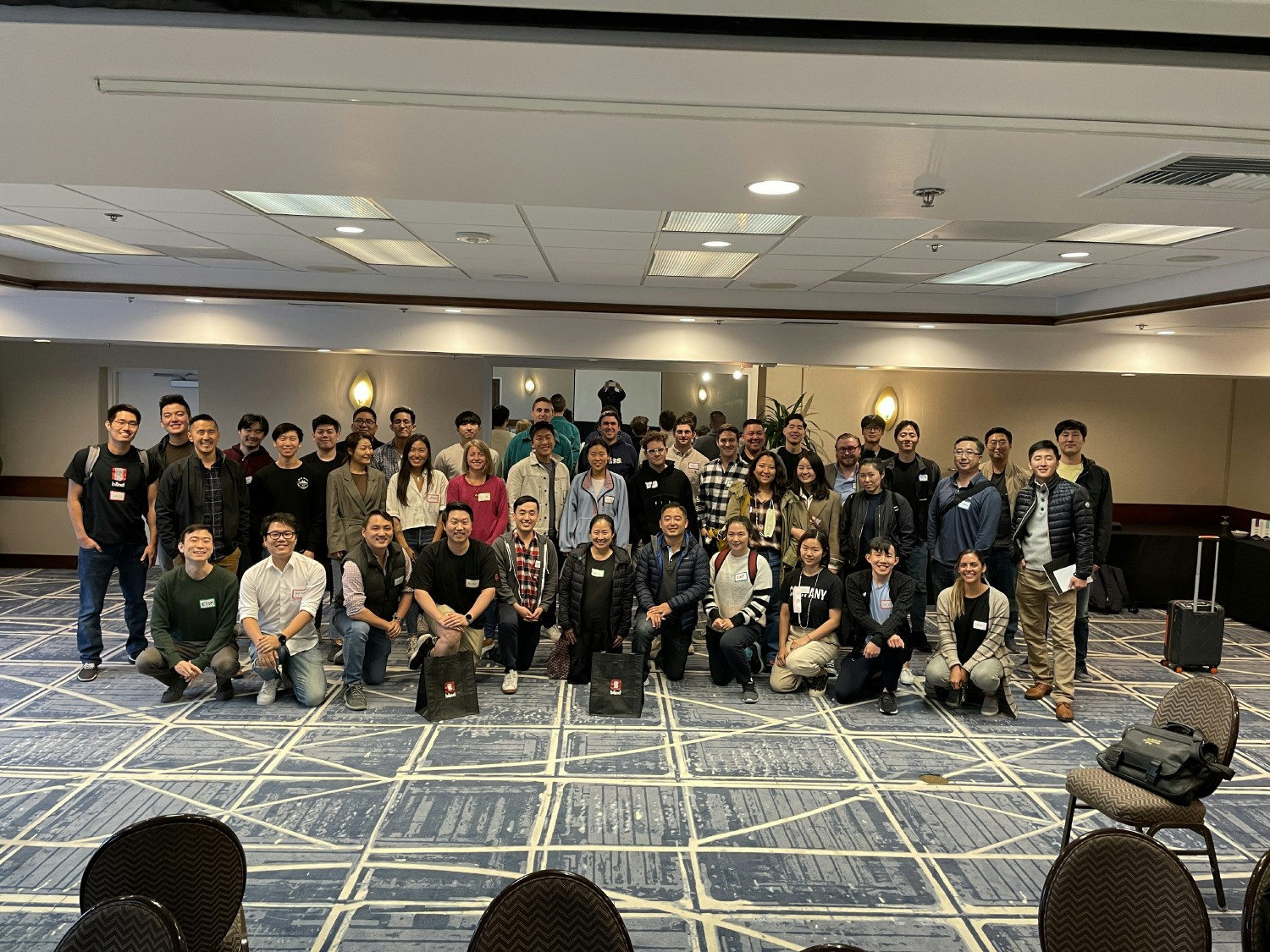 Blind employees from the U.S. and Canada at a semi-annual company off-site event in the San Francisco Bay Area in 2021.