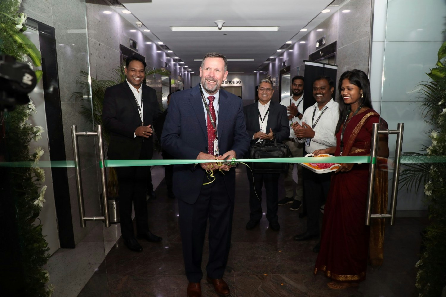 COO, Charles Beard at Ribbon Cutting Ceremony for new location in Chennai India 