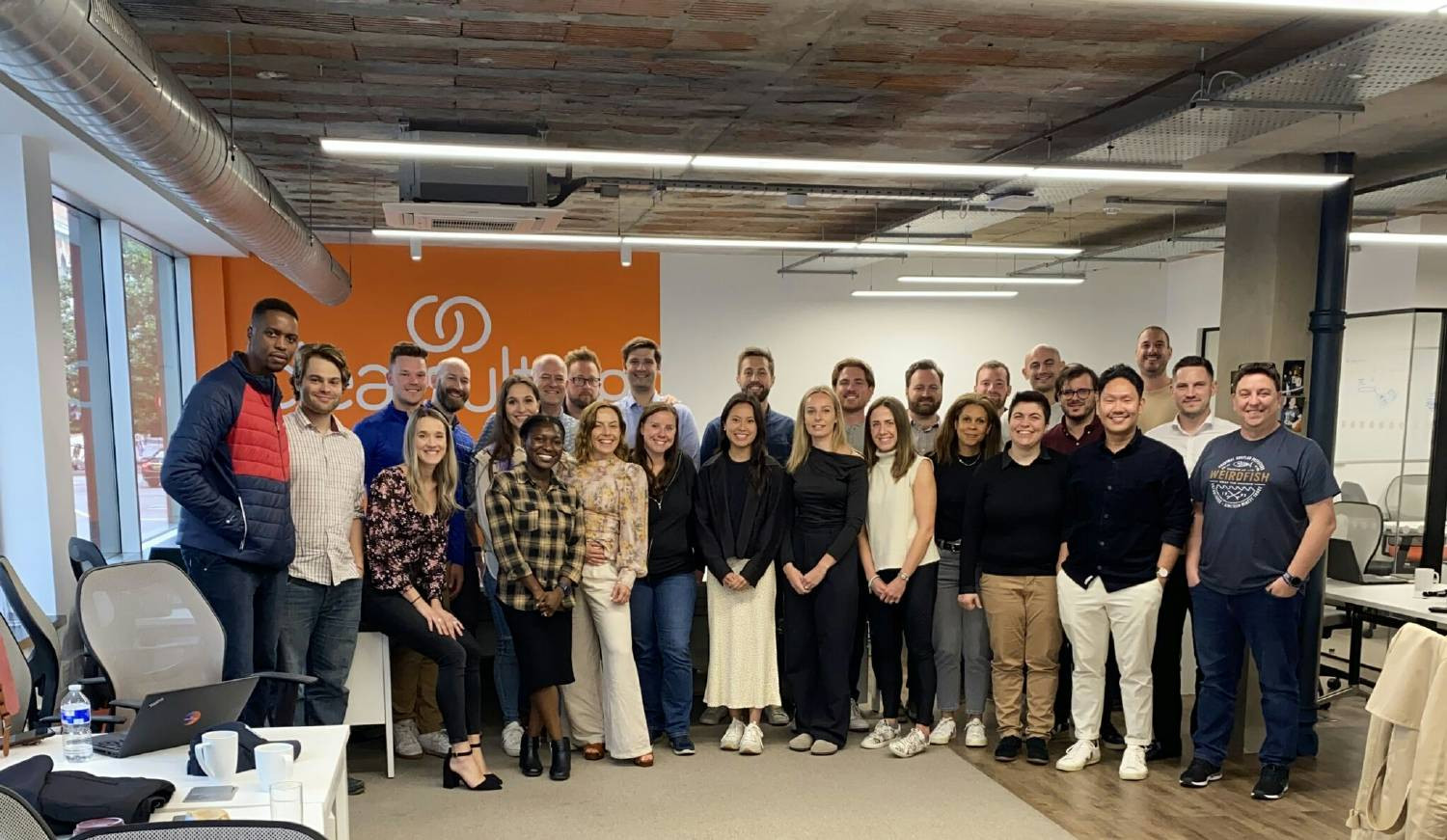 Our EMEA team members at our first UK based All Hands in our new London Office