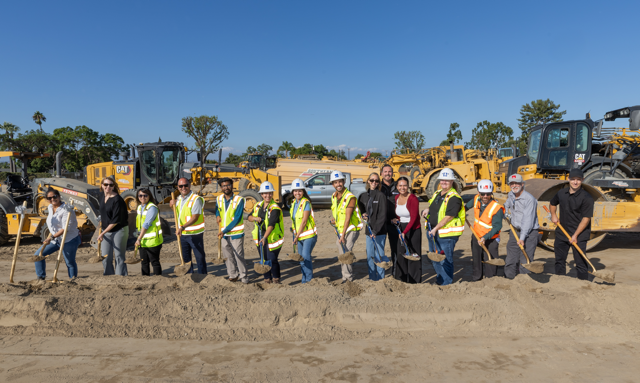 The Pinner team at the groundbreaking for Anaheim Elementary School District's Patrick Henry Elementary School