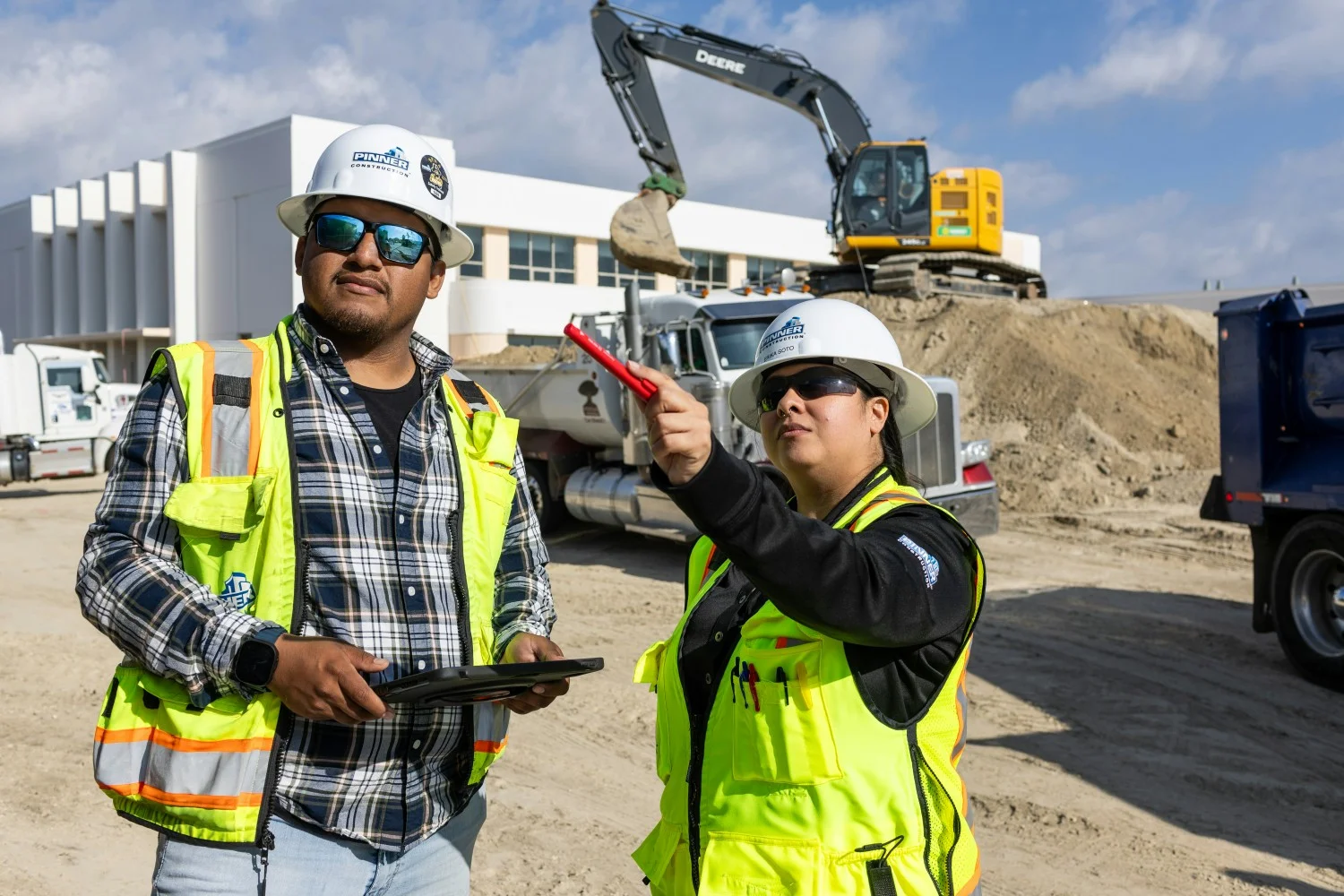 Pinner Construction employees at the modernization of LAUSD's San Pedro High School.