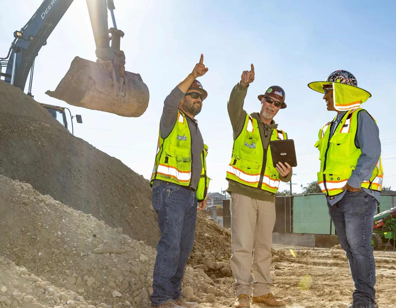 Pinner Construction employees at the modernization of LAUSD's San Pedro High School.