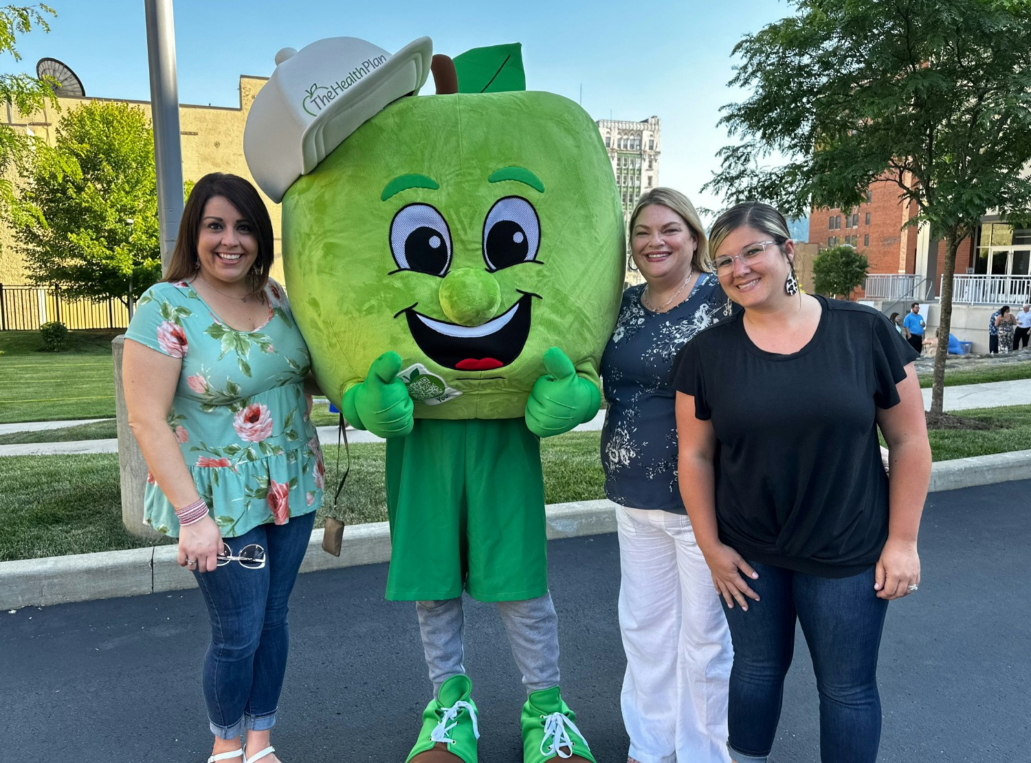 Mascot at employee lunch event