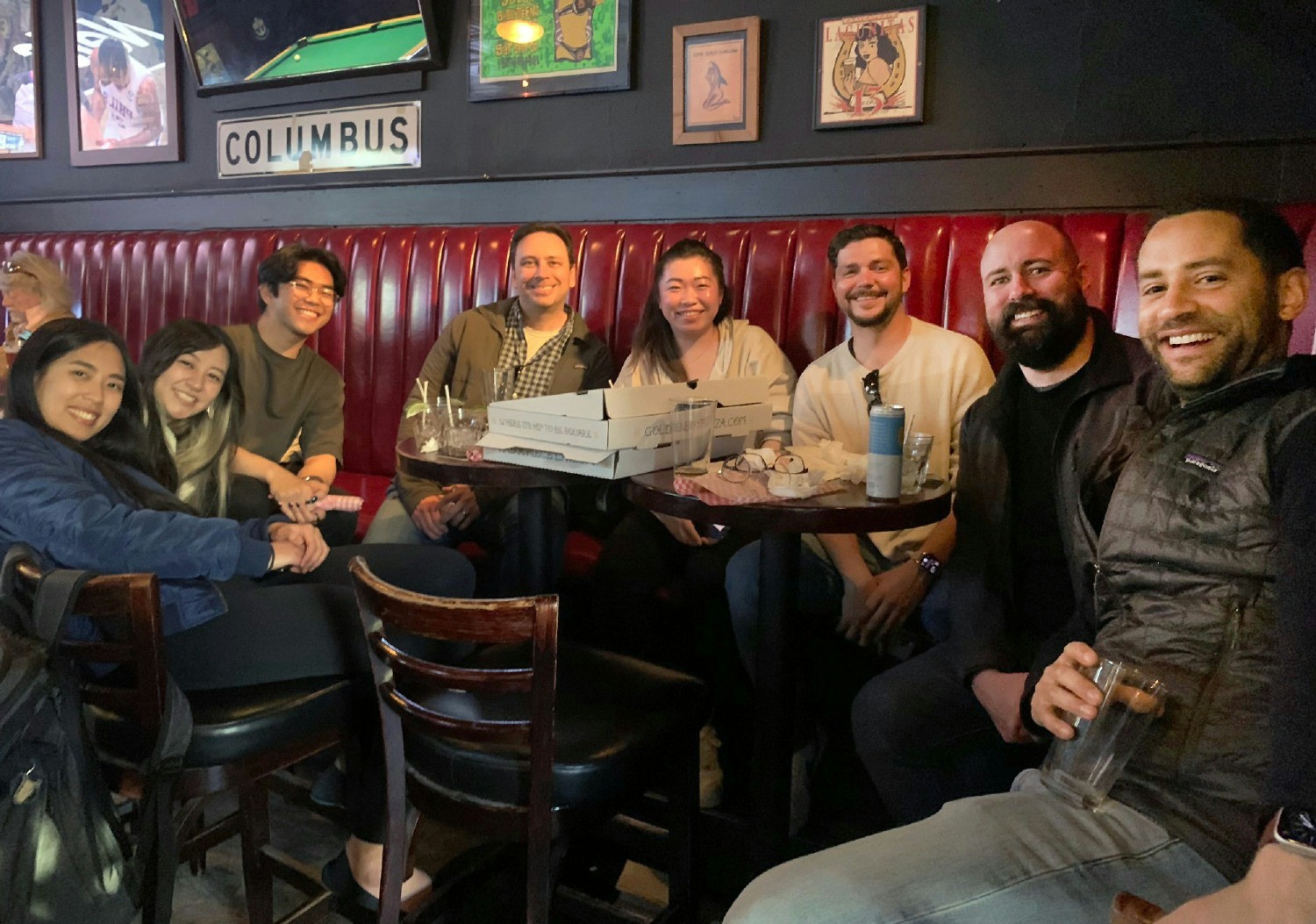 Impact's San Francisco team spending time together after work.