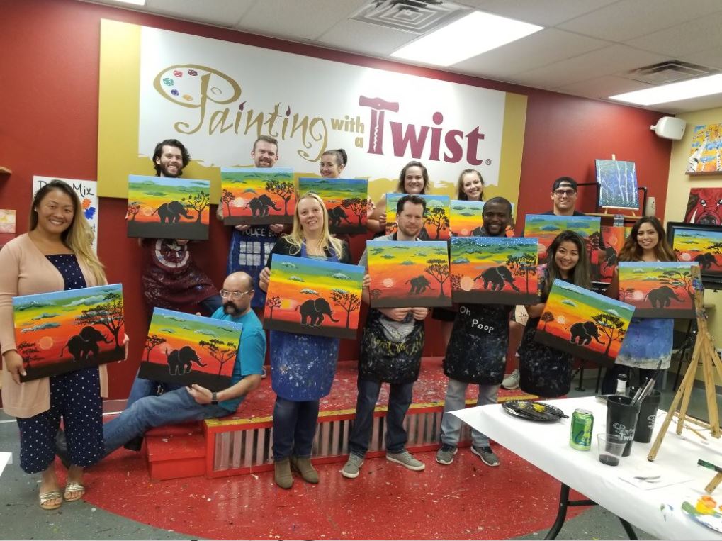 Fun painting event with the team