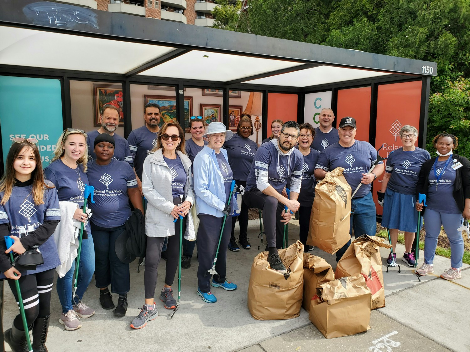 Management, families, associates and residents came out to clean up the neighborhood in honor of Earth Day 2023.