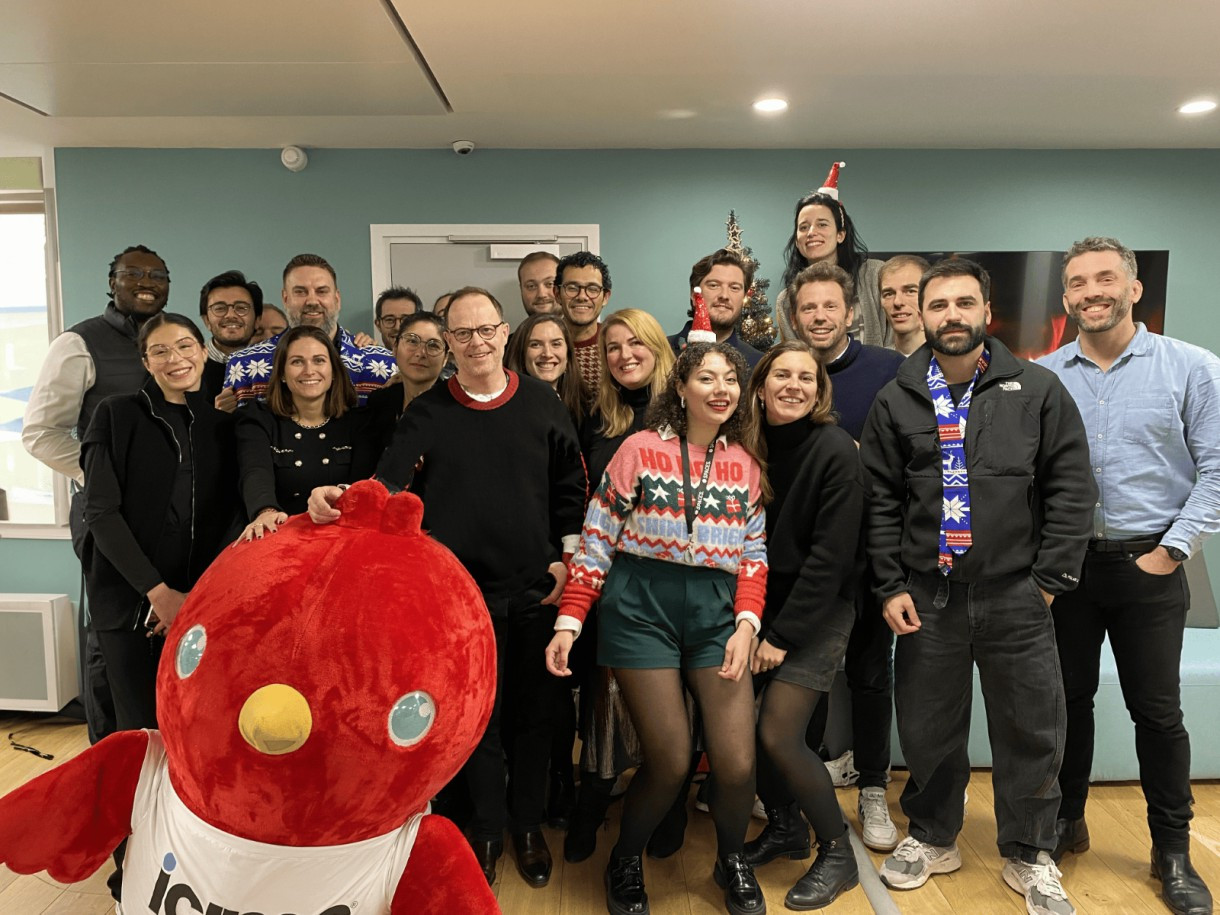 EMEA social with our mascot, Ike!