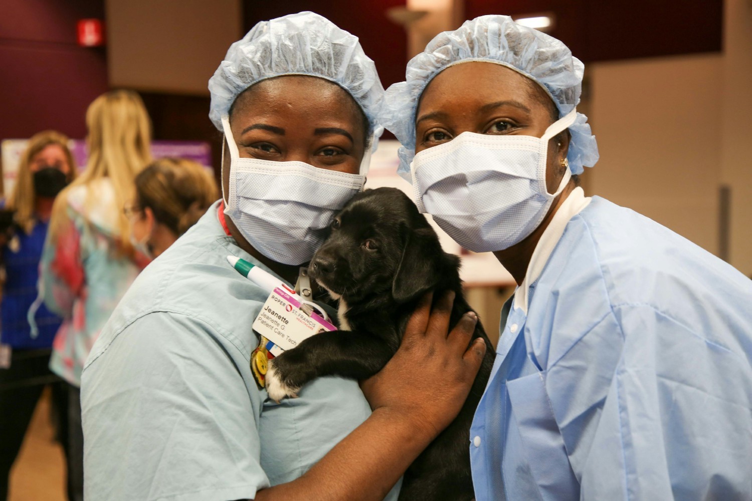 Bringing bring kittens, puppies and bunnies to our facilities for snuggles and stress relief for our teammates.