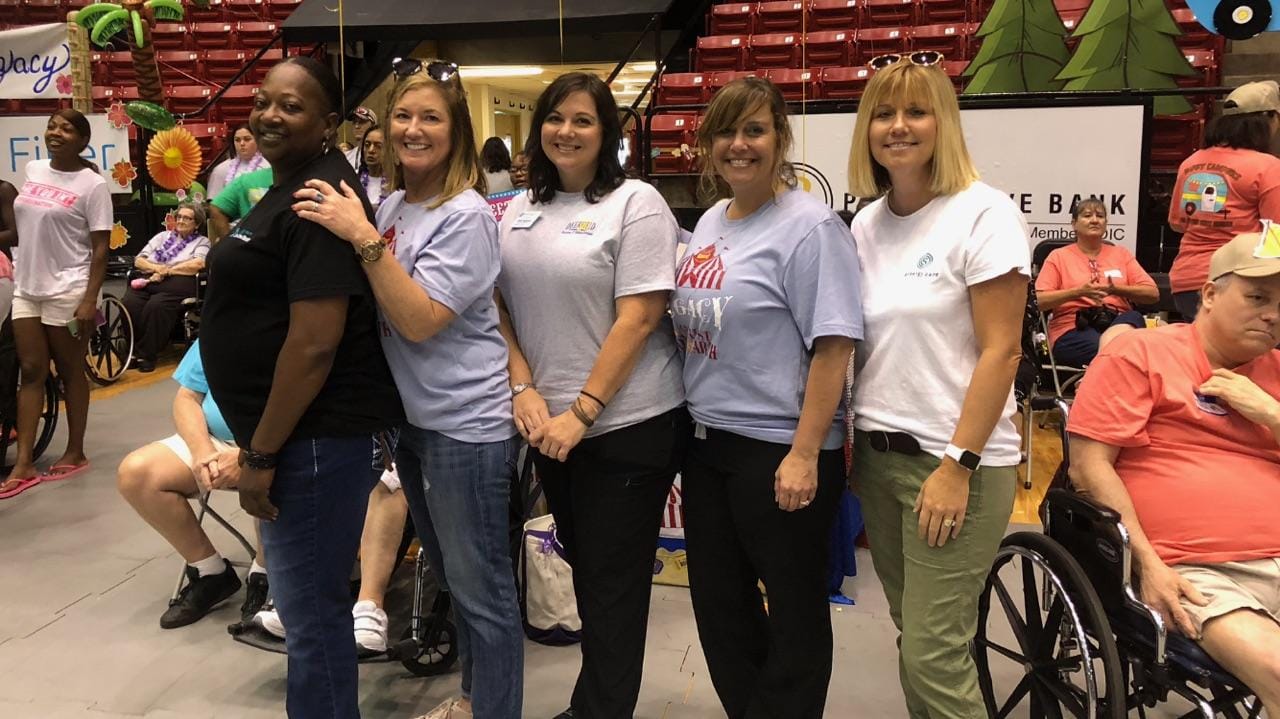 Few of our people helping out at the Senior Olympics in Monroe, LA.