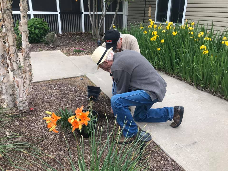 Taking time to tend our garden in Fayetteville, AR