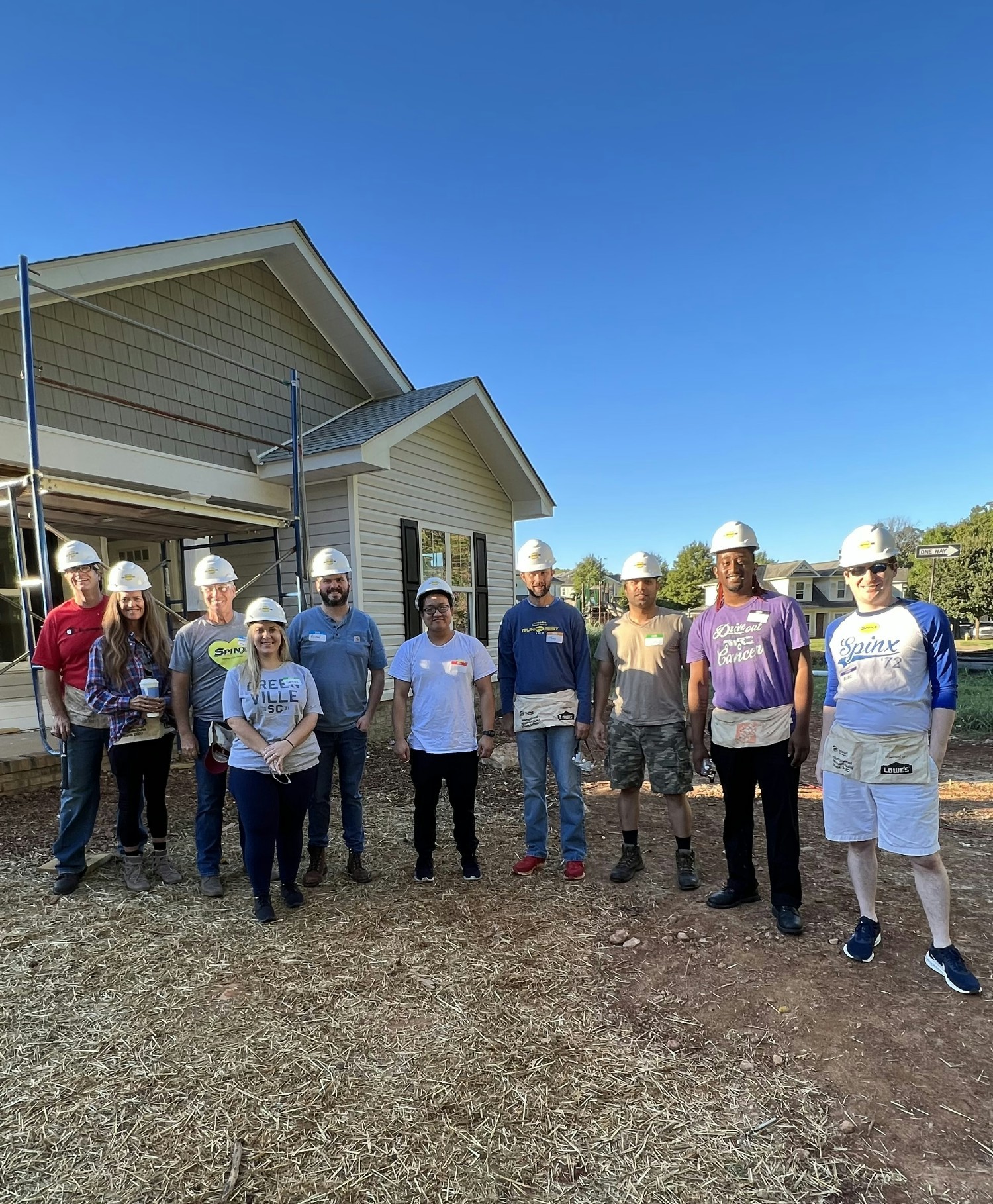 Teammates participated in a Habitat for Humanity building project in 2022.