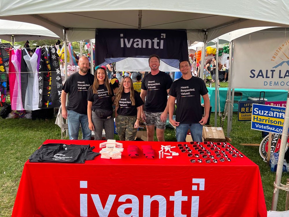 Ivanti employees show off their PRIDE at the annual Utah Pride Festival.