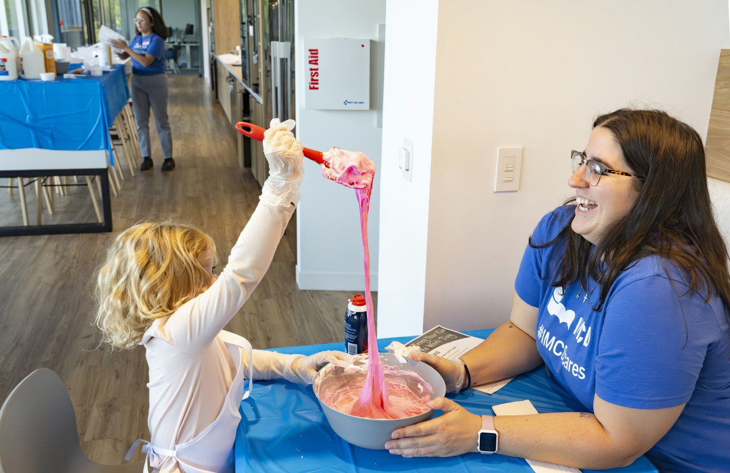IMCD hosted a Bring Your Kid to Work Day this October and had a Make Your Own Slime Lab (pictured here)!
