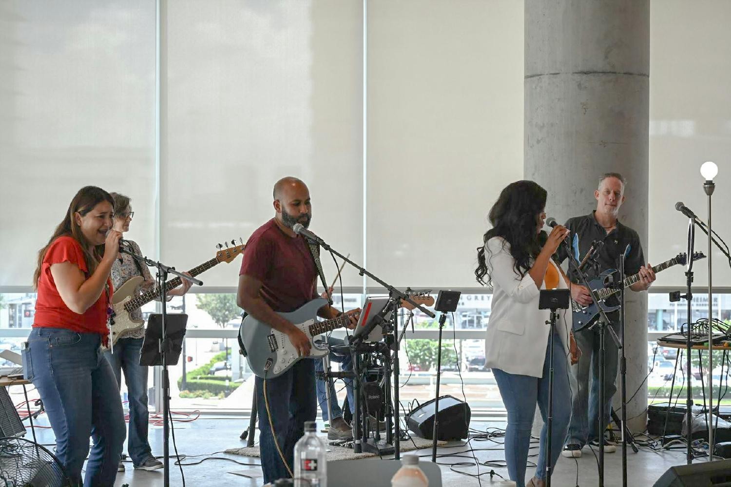 ERGs, interns, & a live-stream audience enjoyed a Summer Sound Session led by our all-employee band, The Profit.
