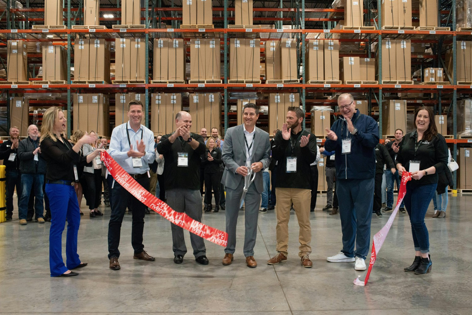 nVent employees celebrate opening site in Dayton, Minnesota