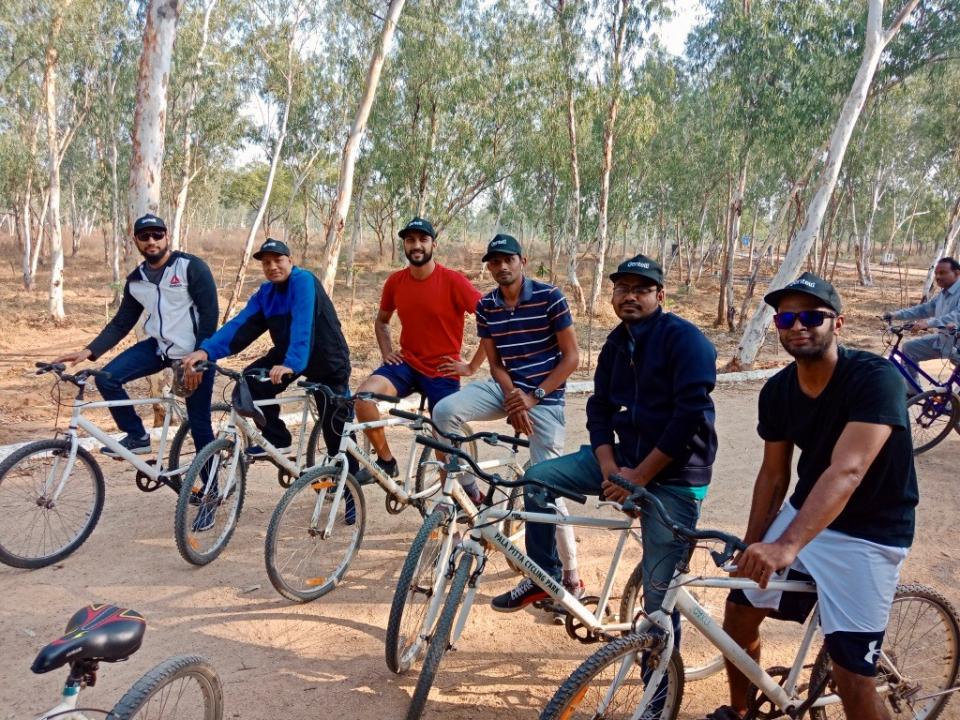 Our 'Well-being Club' during one of their Cycling Sundays