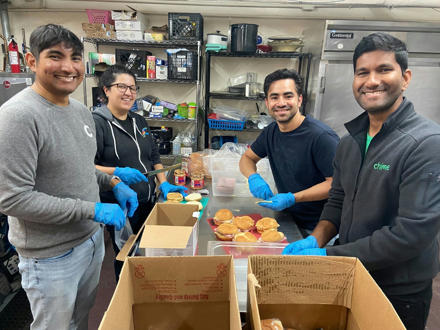 Members of our Chime Resource Group, Chimigos, volunteering their time to support Pilsen Food Pantry in Chicago