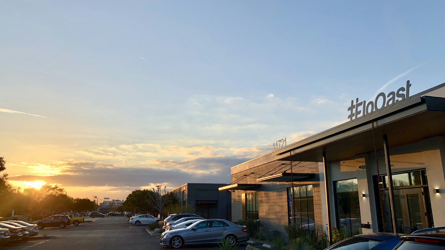 FloQast headquarters at sunset.