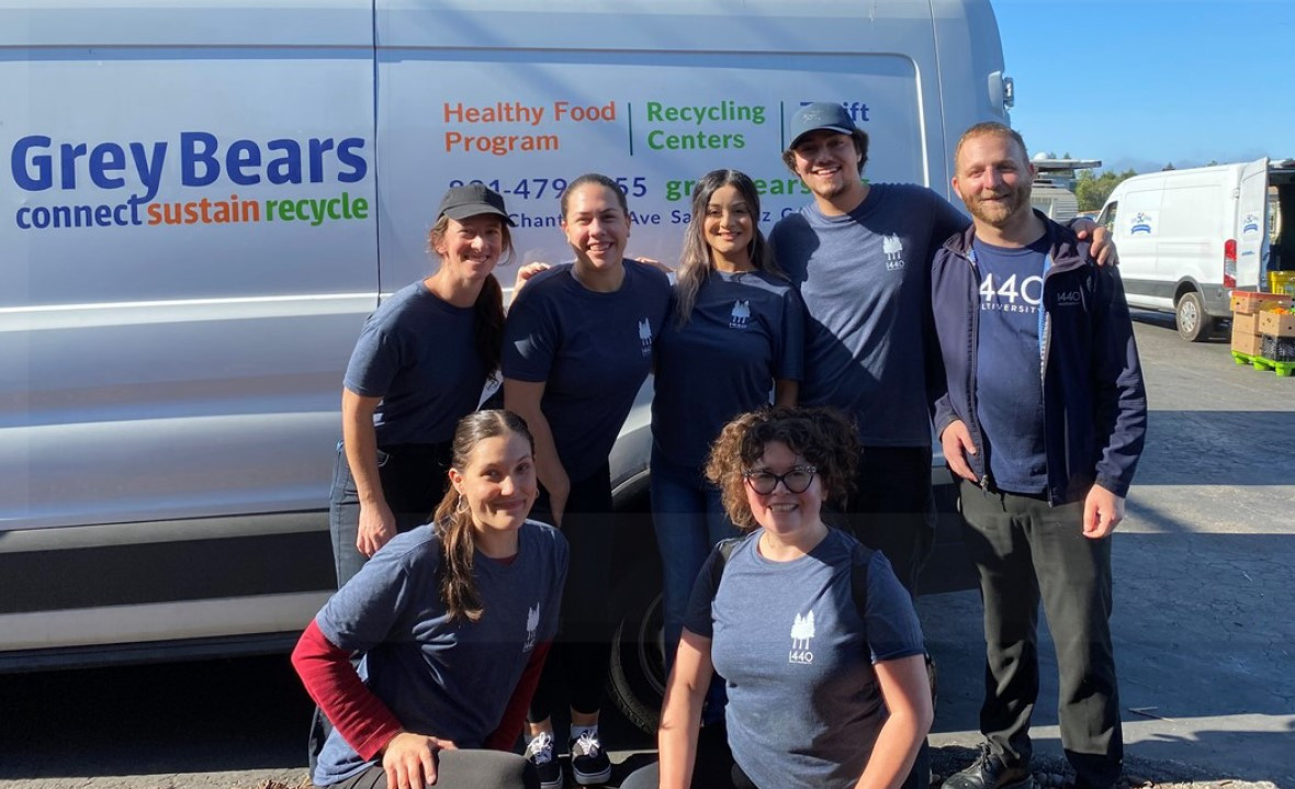 1440 offers paid volunteer time as a benefit; employees are scheduled to volunteer as part of their work shift.