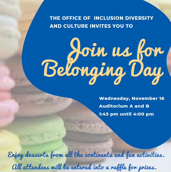 Invitation inviting ALL employees to belonging day to celebrate their contributions and diversity.