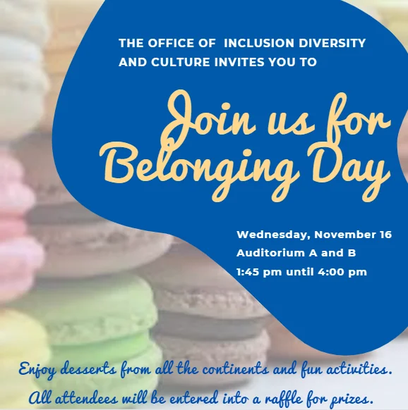 Invitation inviting ALL employees to belonging day to celebrate their contributions and diversity.