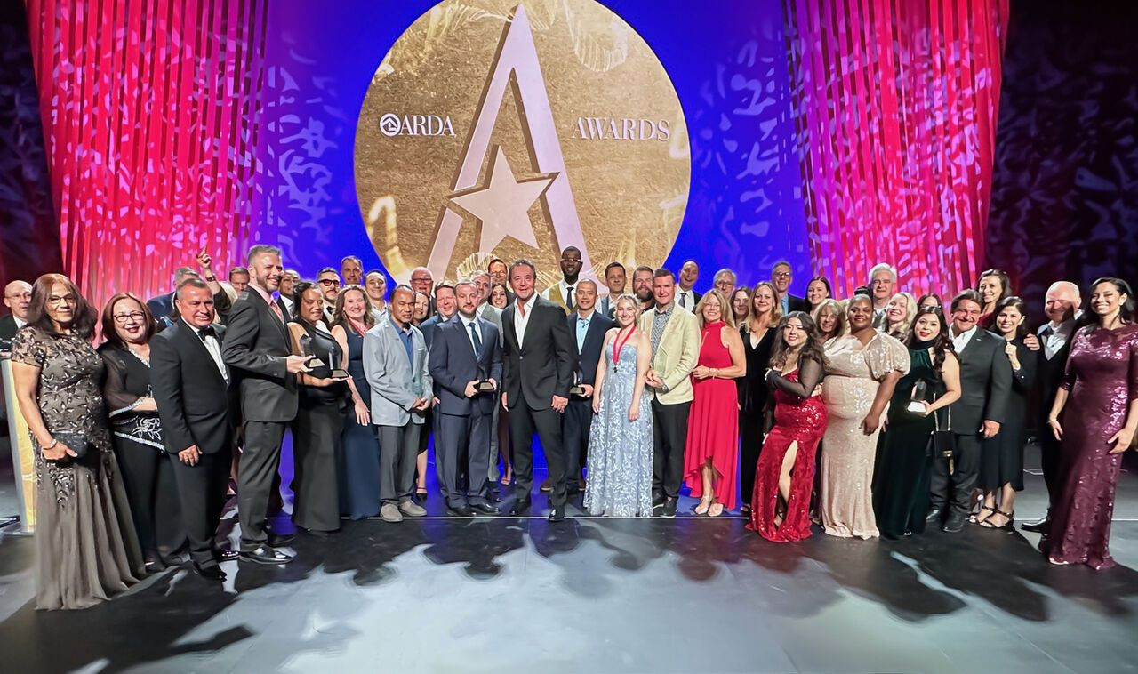 HGV leaders and team members celebrating industry leading awards, ARDA Awards. 