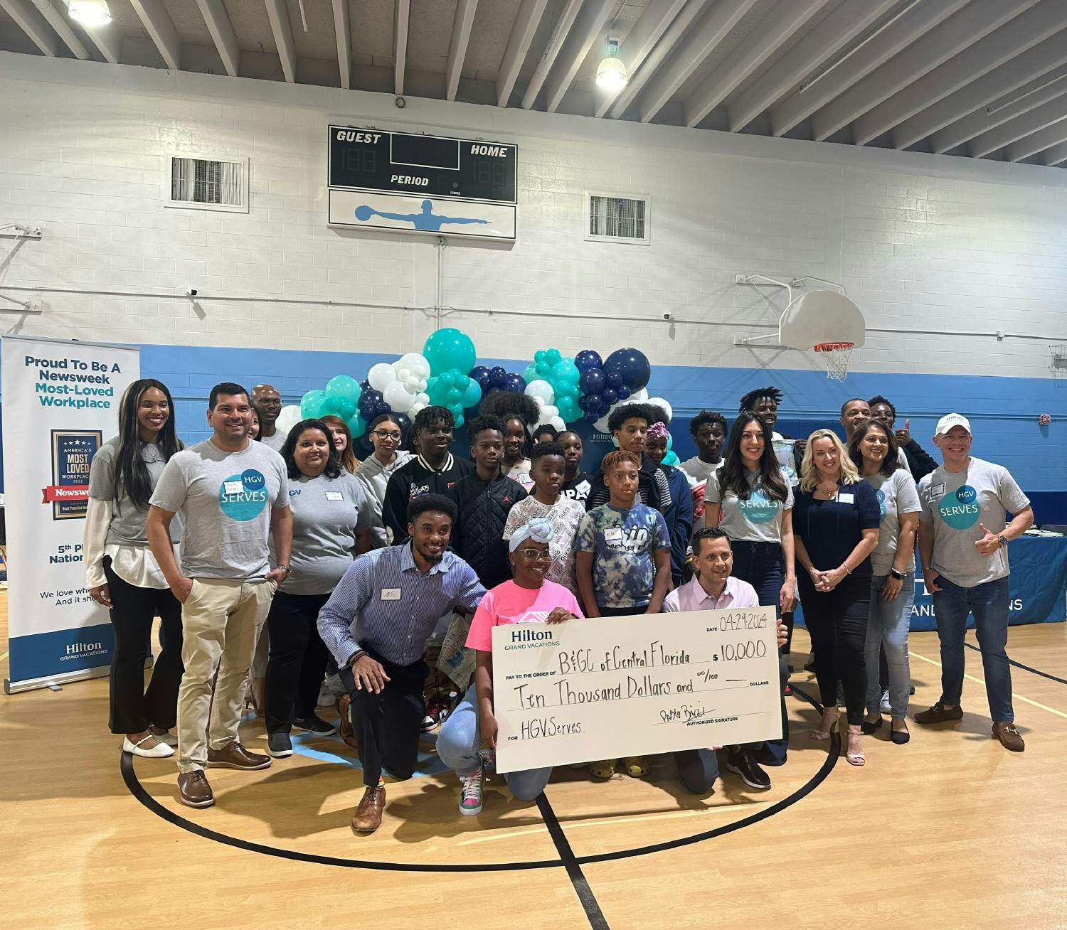 HGV team members volunteering with non-profit partner, Boys & Girls Clubs of America. 