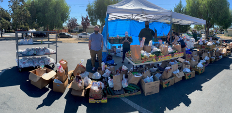 Food donation in California.