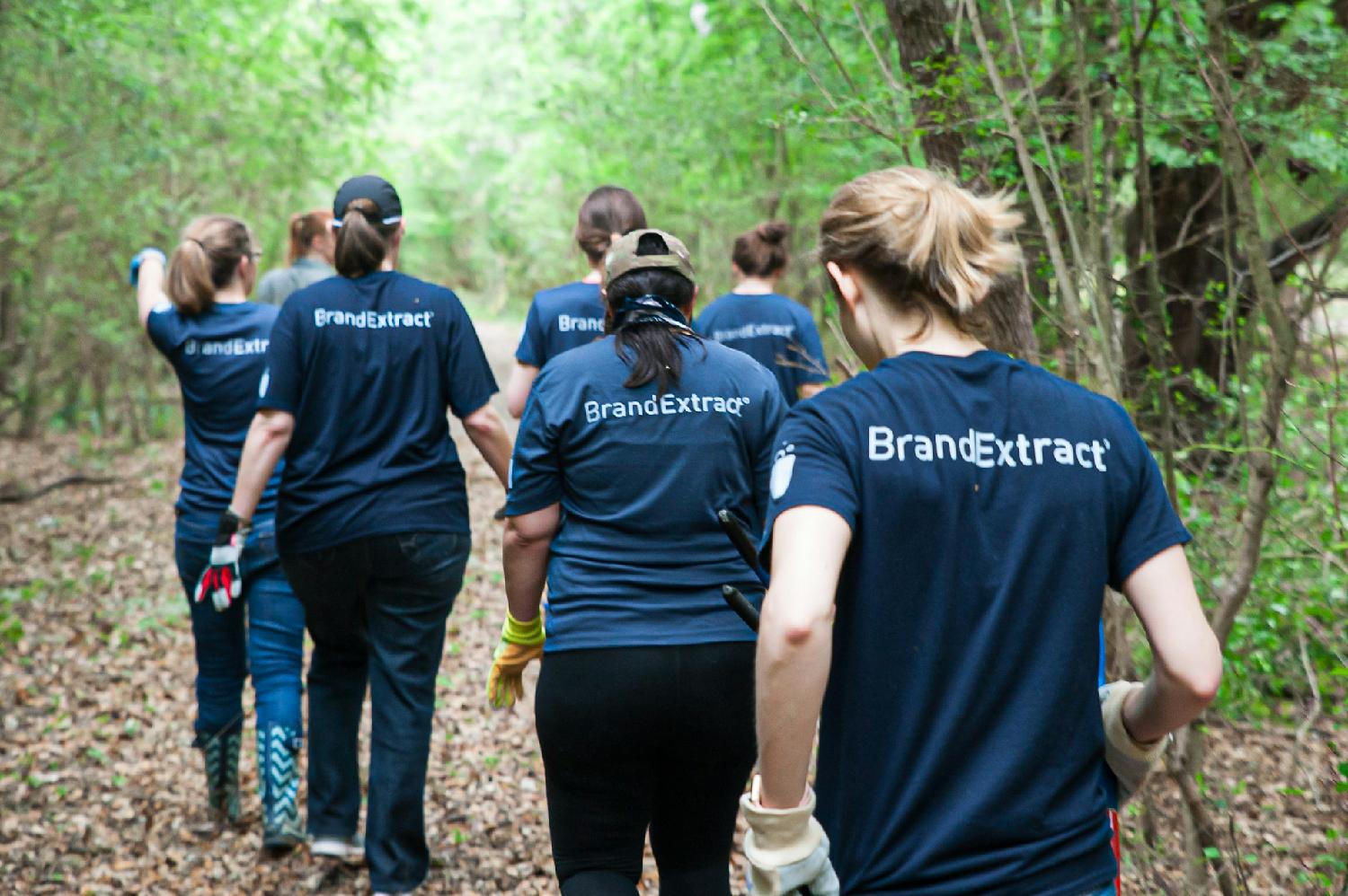 Our team helping at the Memorial Park Conservancy.