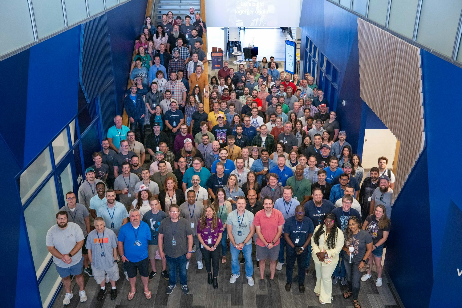 Buildertrend's Product Engineering team gathers for photo at our all company celebration, FUSE'24.